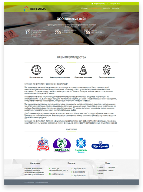 Фото 2. Сайт компании konsigma